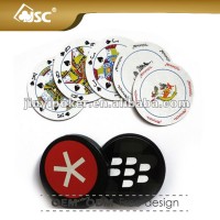 China Factory Round Plastic Playing Cards,Special Shape Playing Cards.